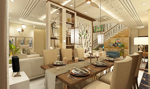 Residential material and interior design by PAKSA IDEAAS